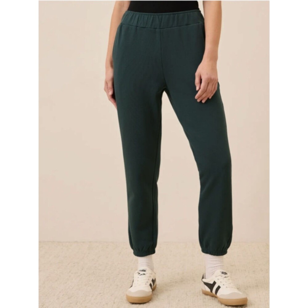 Pact Organic Brushed Fleece Sweatpants Green Women's XXL Green